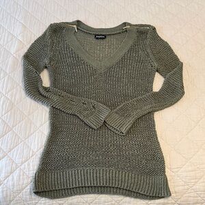 BEBE Women's Olive Green Sweater